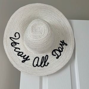 Vacay All Day White pool/ beach hat